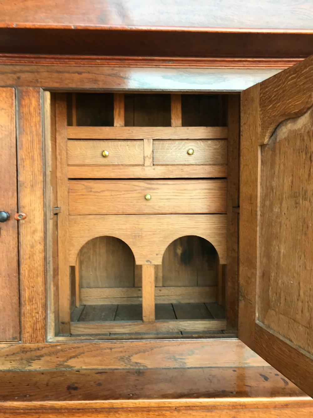 Mid 18th Century Oak Court Cupboard View VIII