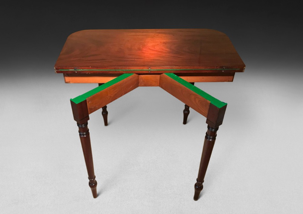 Pair of Regency Mahogany Card Tables View VI