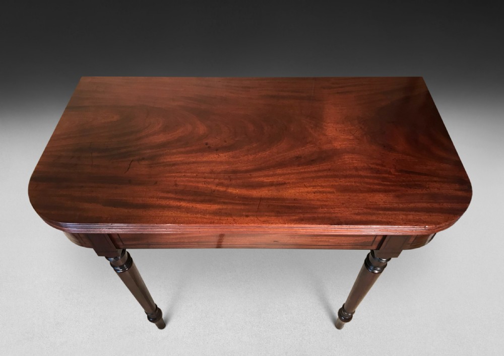 Pair of Regency Mahogany Card Tables View VII
