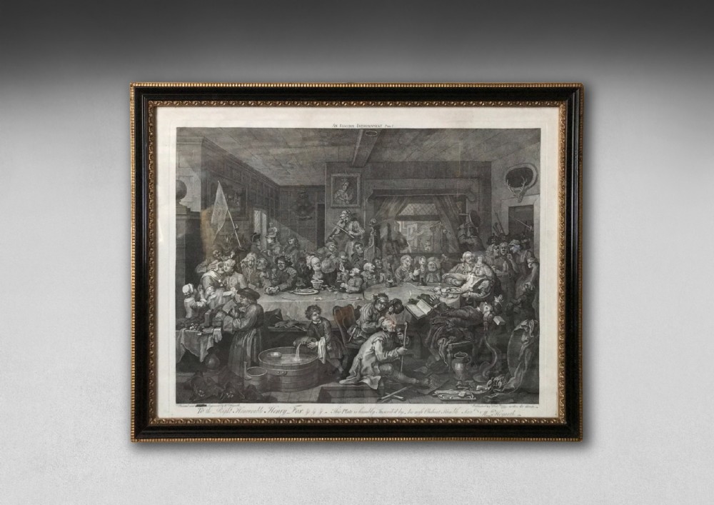 Set of 4 Hogarth Engravings - The 'Prints of an Election' View II