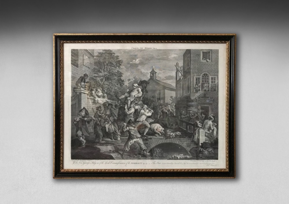 Set of 4 Hogarth Engravings - The 'Prints of an Election' View V