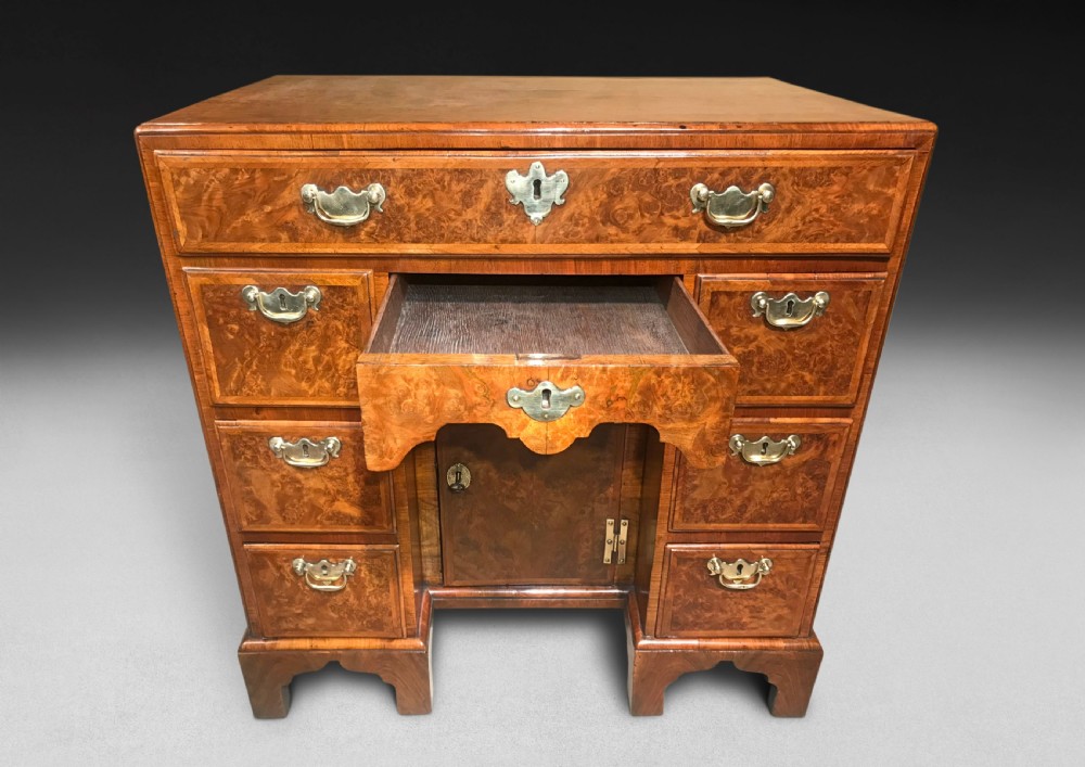 George I Burr Walnut Kneehole Desk View V