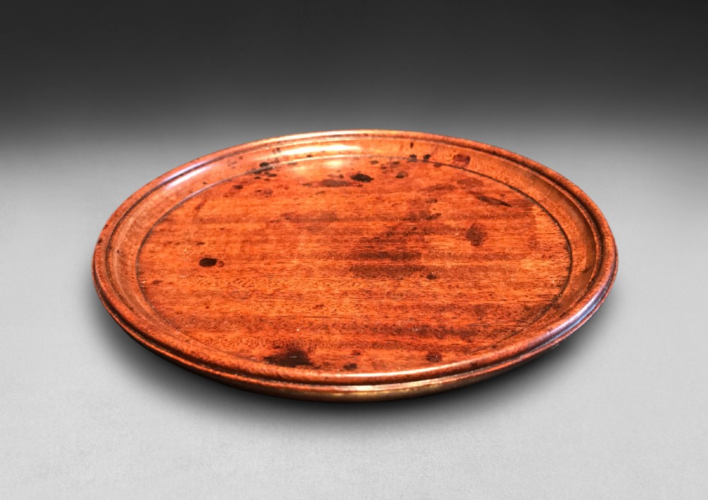 Regency Mahogany Circular Card Tray
