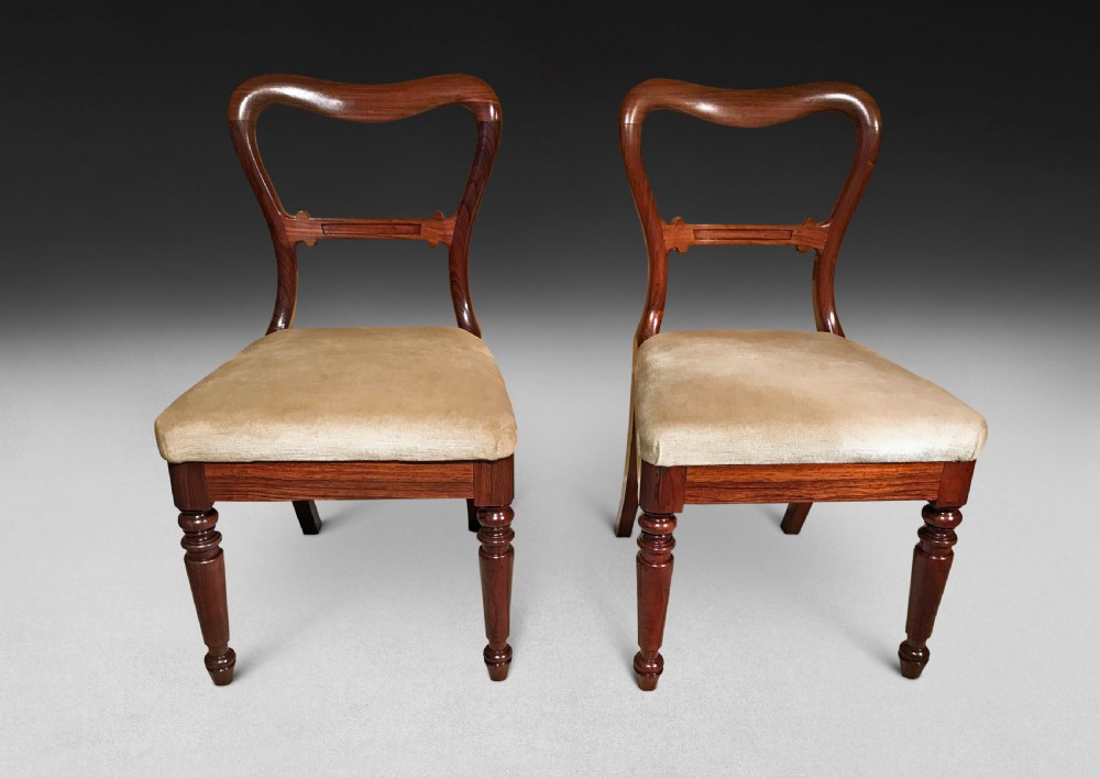 Pair of Gillows Regency Rosewood Chairs View II