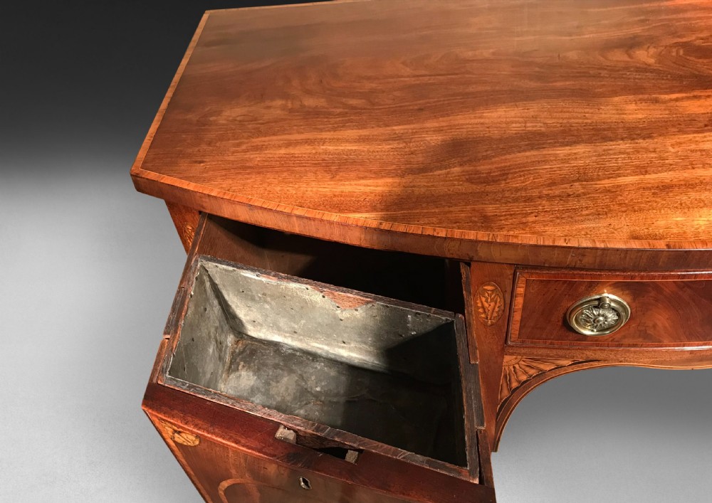 George III Mahogany Bow Fronted Sideboard View VI
