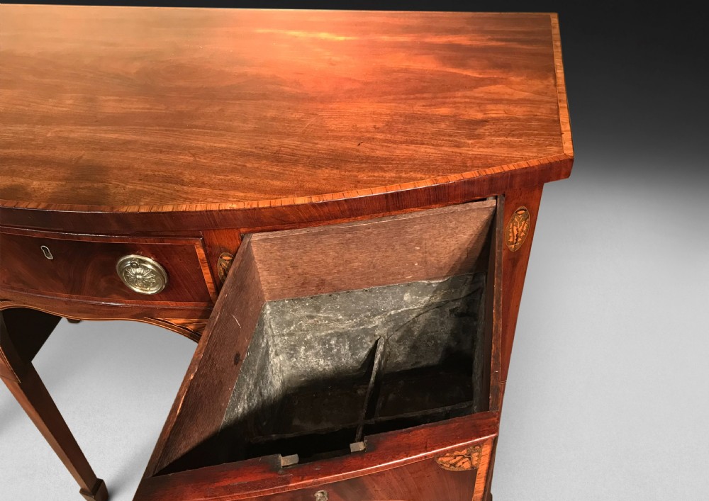 George III Mahogany Bow Fronted Sideboard View VII