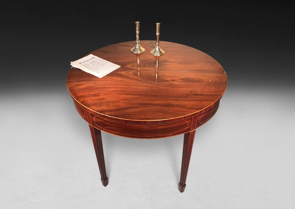 George III Mahogany Demi-lune Tea Table View III