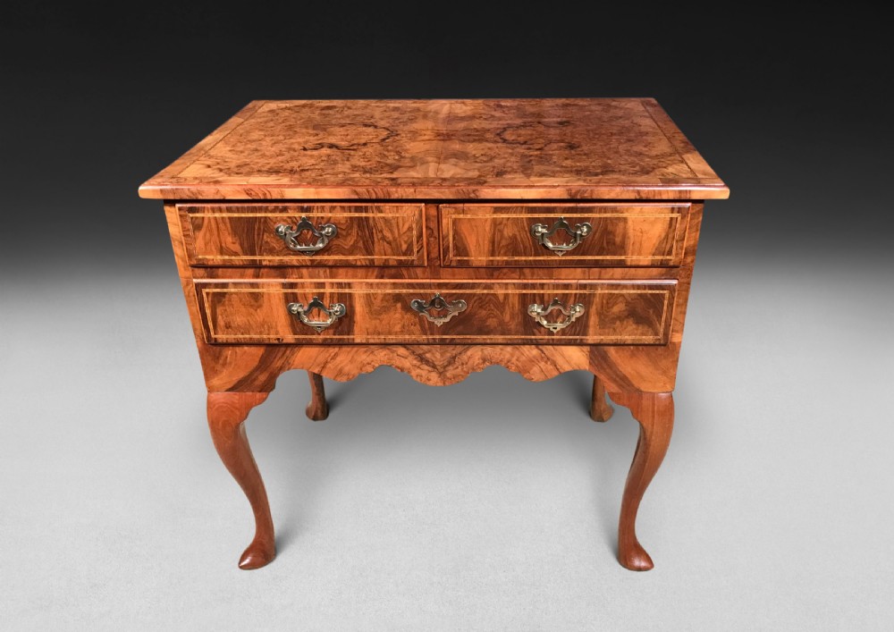 George II Burr Walnut Lowboy View VIII