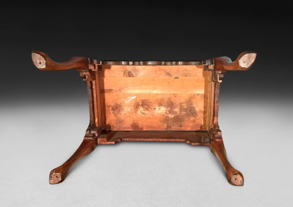 George II Burr Walnut Lowboy View XIII
