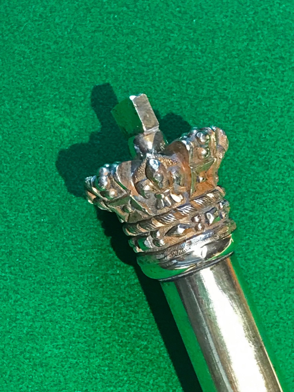 Victorian Brass, Gilt and Ebony Tipstaff View II