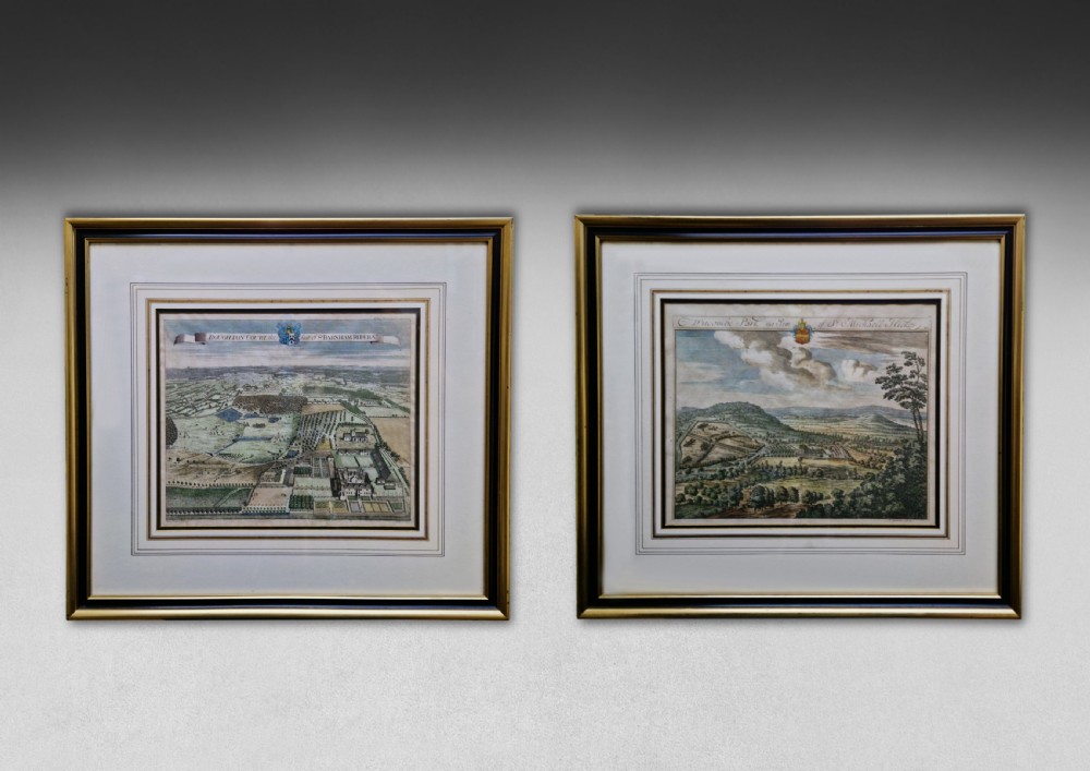 Pair of Queen Anne period Kip Engravings