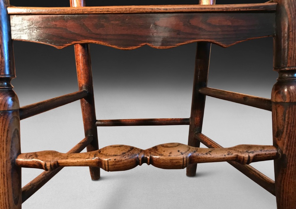 Set of Four Early 19th Century Ash Spindle Back Chairs View VI