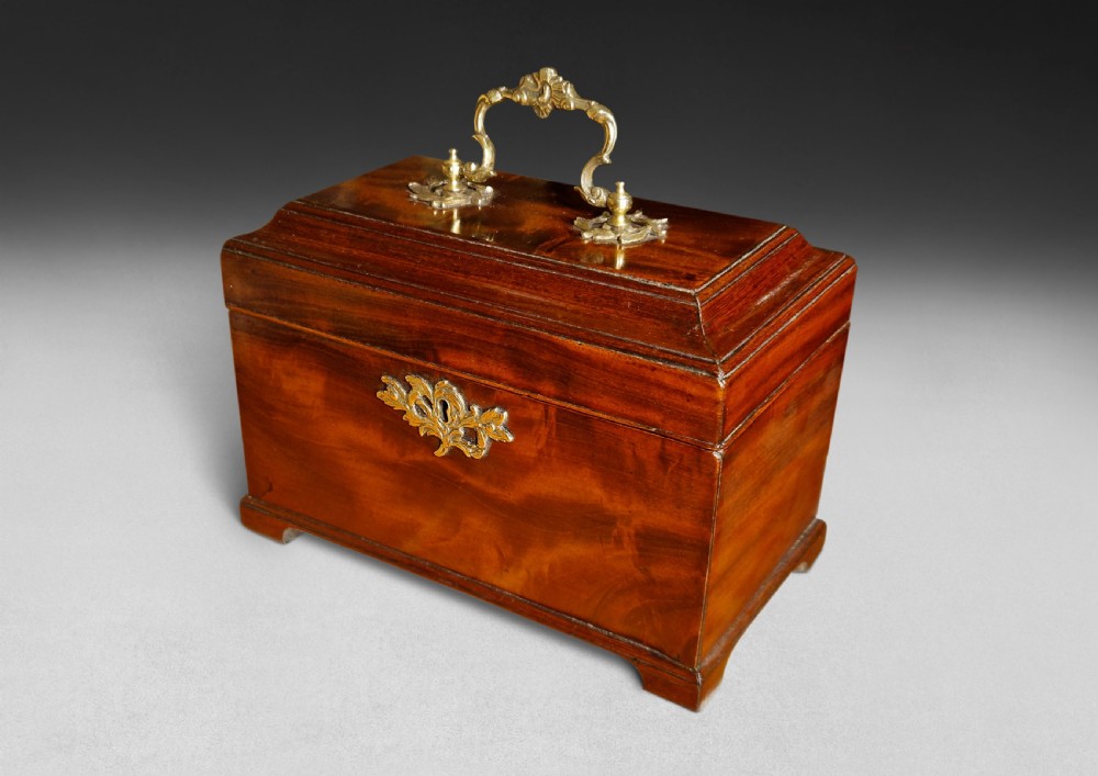 Chippendale Period Mahogany Tea Caddy
