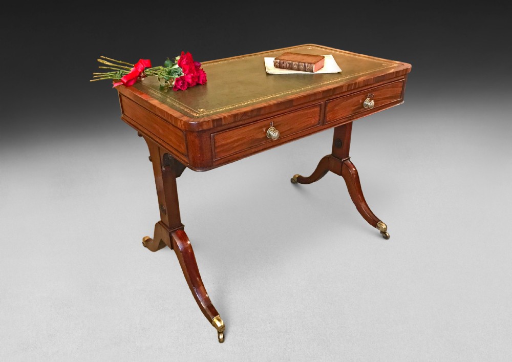 Regency Mahogany Two-drawer Writing Table View II