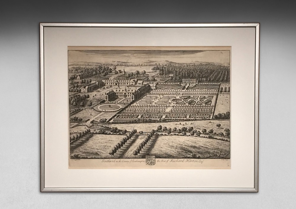 Engraving of Southwick in the County of Southampton by Johannes Kip
