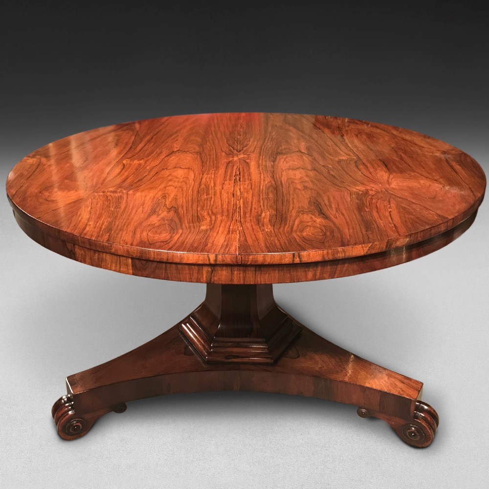 Regency Period Rosewood Circular Dining Table