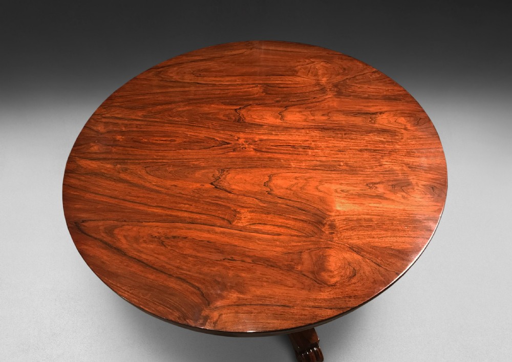 Regency Period Rosewood Circular Dining Table View VI