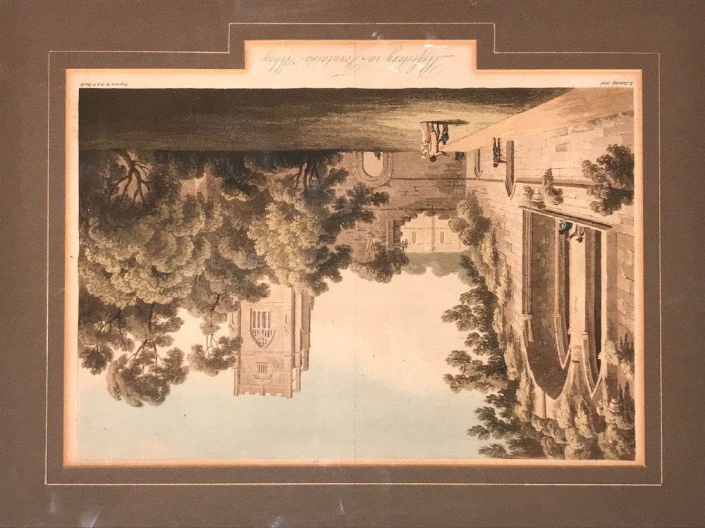 Early 19th Century Engraving of the Refectory in Fountains Abbey View II