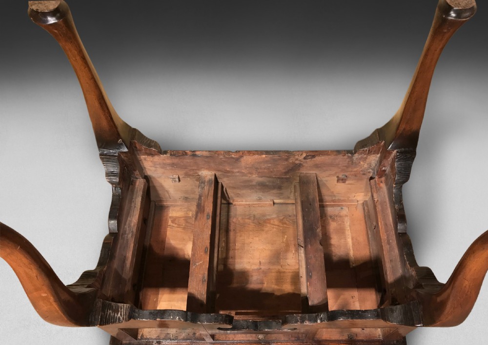 George I Period Feather Banded Walnut Lowboy View VI