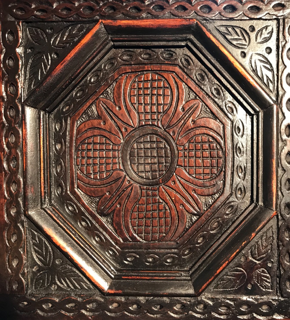 Charles II Carved Oak Coffer View VI