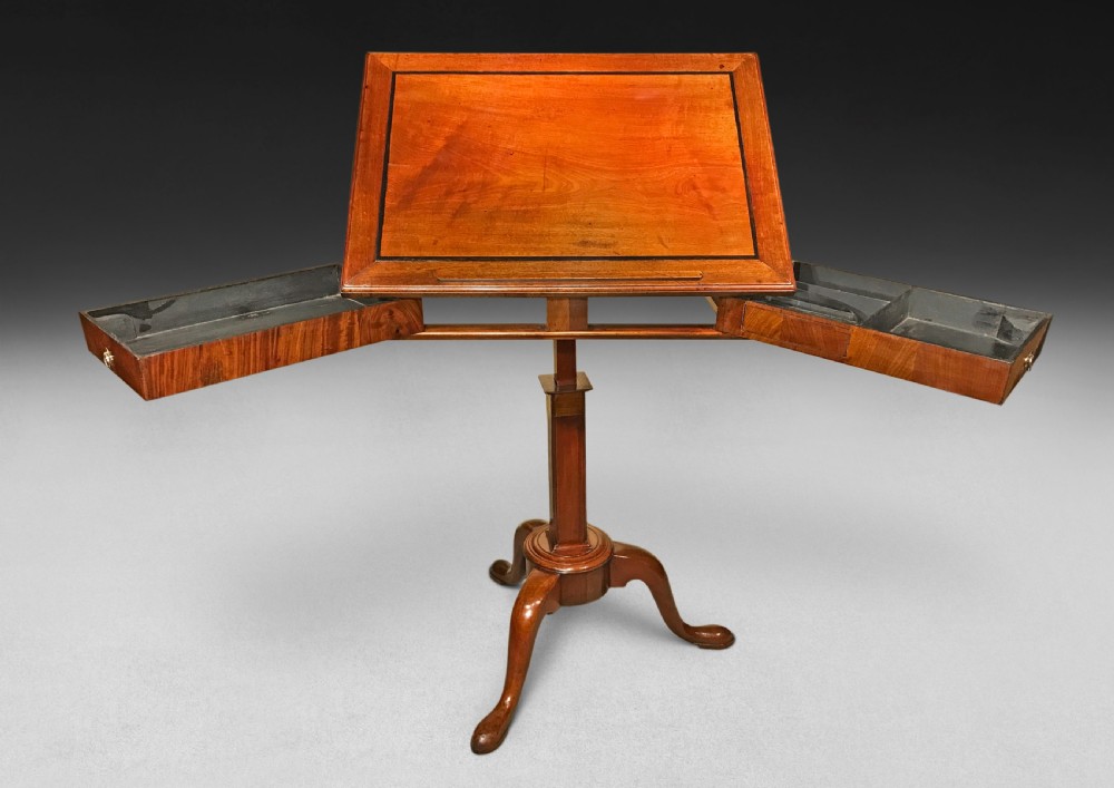 George II Period Mahogany Architect’s Reading Tripod Table View IV