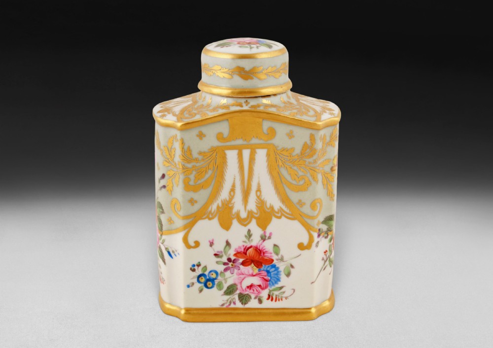 Pair of Rockingham Porcelain Tea Canisters View II