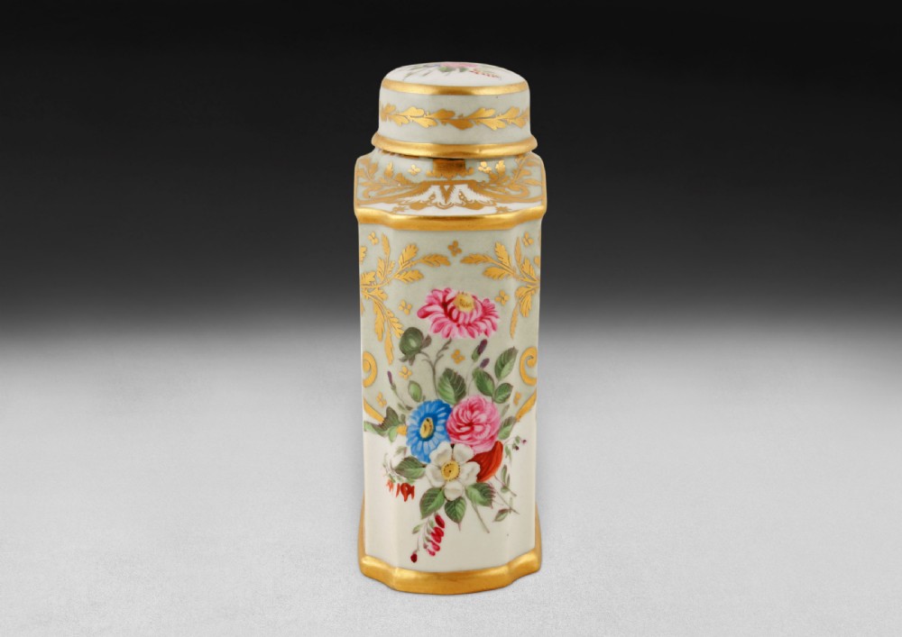Pair of Rockingham Porcelain Tea Canisters View III