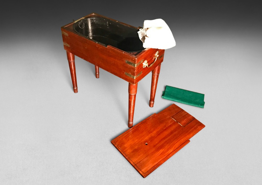 Regency Period Mahogany and Brass-bound Campaign Bidet View IX