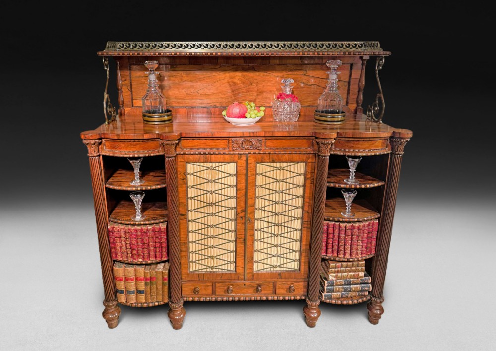 Regency Period Rosewood & Brass Chiffonier