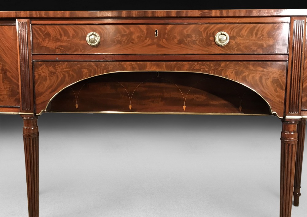 Exceptional Gillows Regency Inlaid Mahogany Sideboard  View II