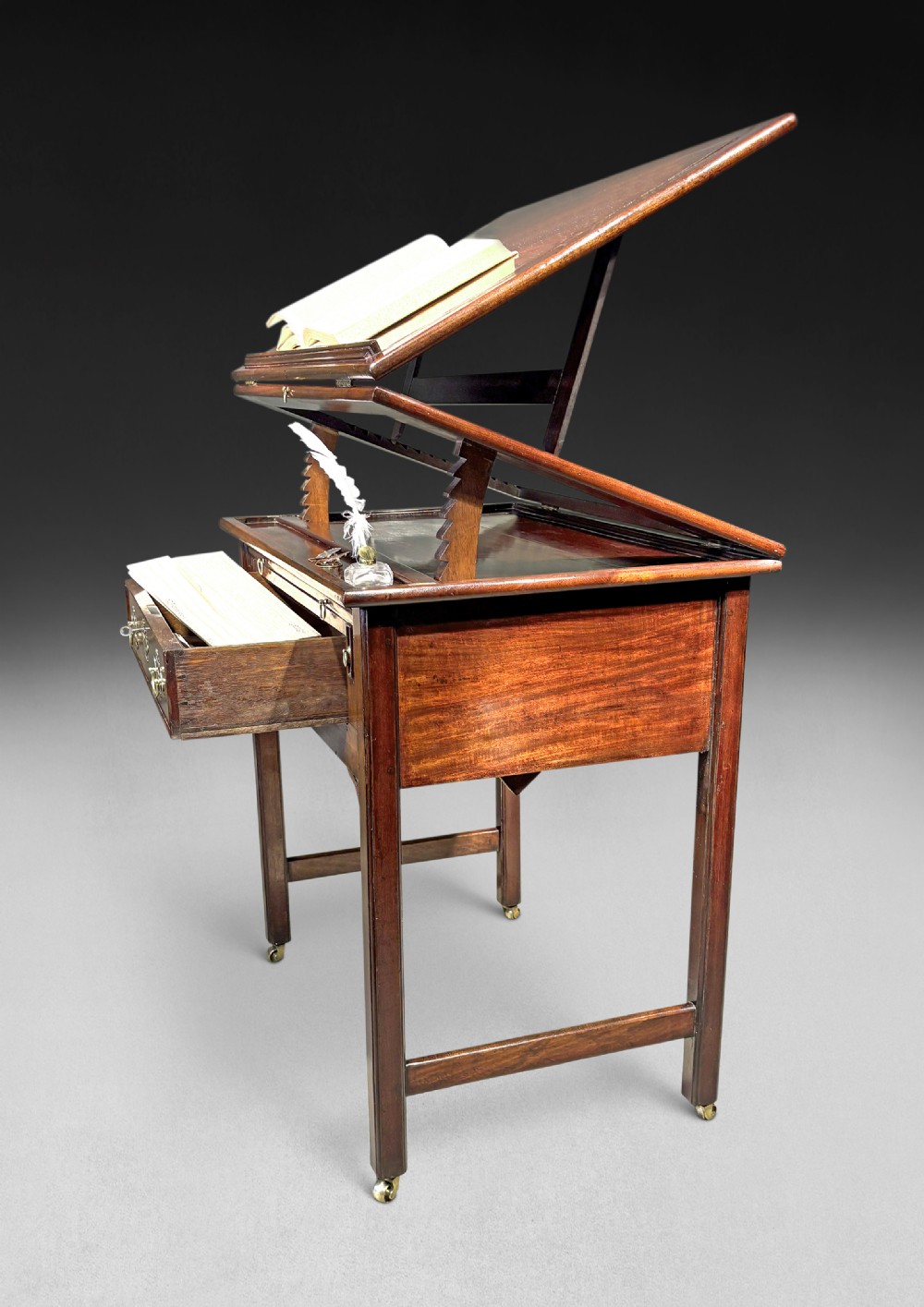 Chippendale Mahogany Architects Writing Table
