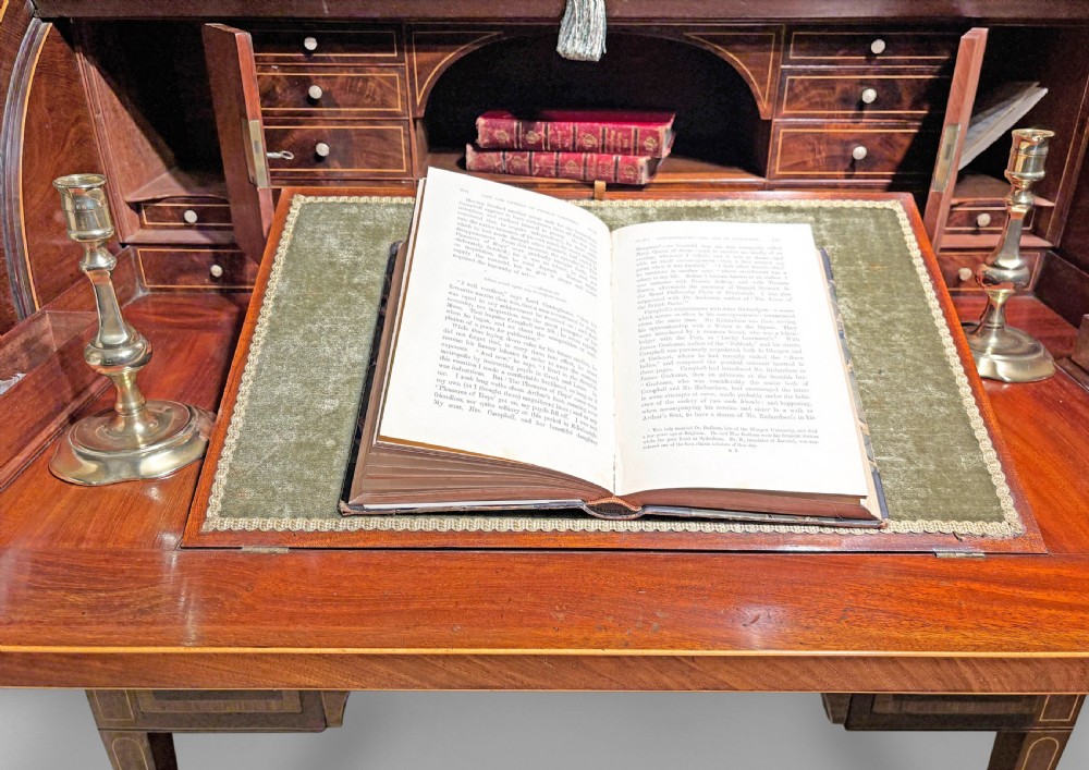 George III Gillows Mahogany Cylindrical Bureau Bookcase View II