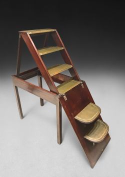 GEORGE III MAHOGANY METAMORPHIC LIBRARY STEPSTABLE
