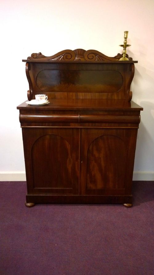 Small Sized 19th Century Mahogany Chiffonier, Superb Graining