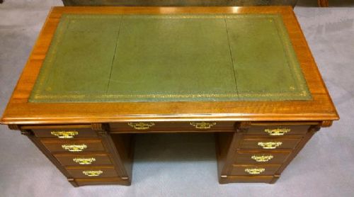 fig 2. Good looking walnut kneehole desk. 19th Century