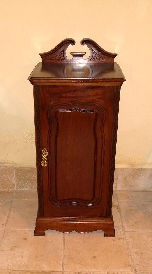 Chippendale Revival Mahogany Bedside Cabinet