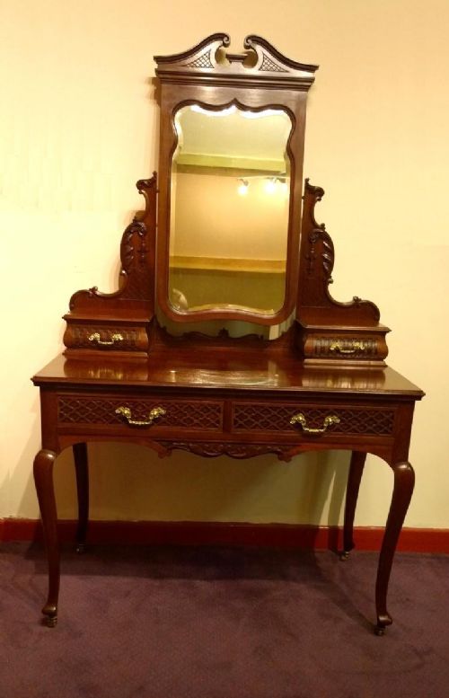 Chippendale Revival Dressing Table in Mahogany