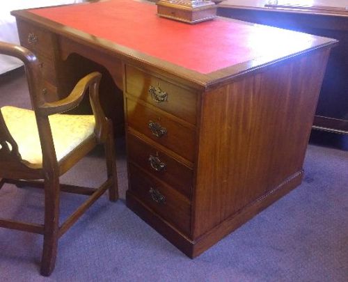 fig 1. Great value for money, Edwardian Kneehole Mahogany Desk