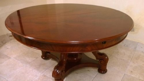 fig 1. 19th Century Mahogany Extending Pedestal Dining table,fabulous quality