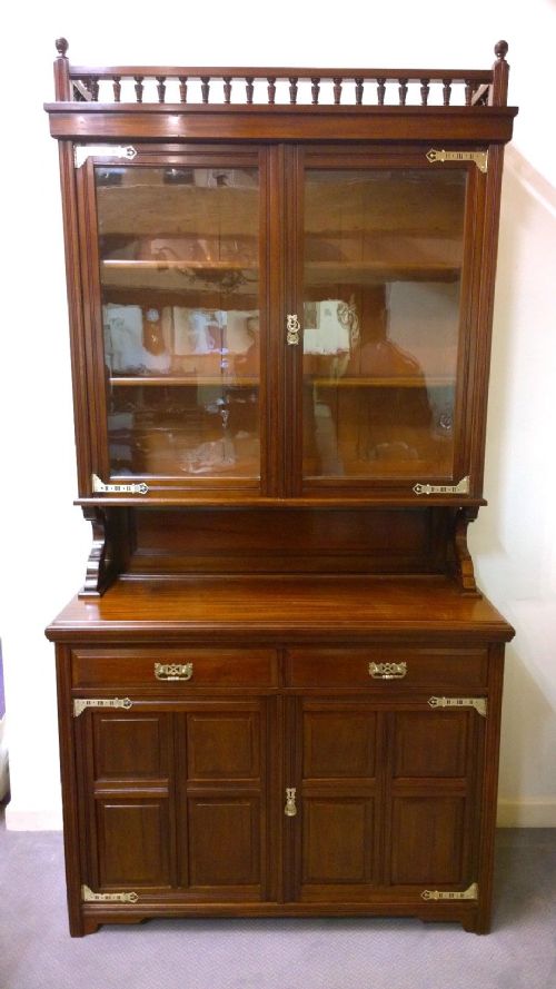 MAHOGANY BOOKCASE DISPLAY CABINET AND SERVER