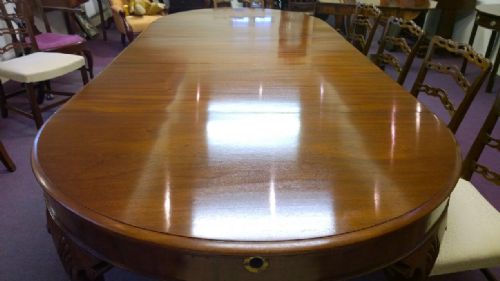 Impressive Mahogany Extending Dining Table, Seats 12.