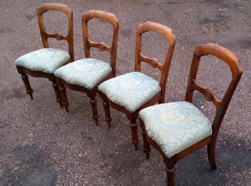 fig 1. 10 Victorian antique dining chairs in mahogany