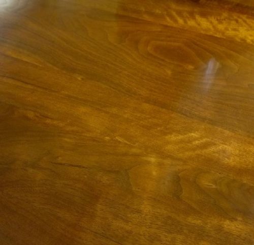 fig 1. An Eight seat walnut extending dining table with two leaves