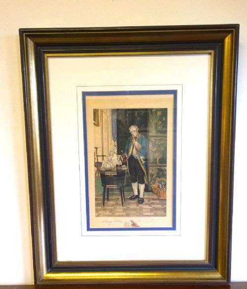 Coloured Engraving After Walter Dendy Sadler (  Signed )