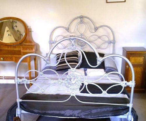 Pretty Cast Iron 19th Century Bed
