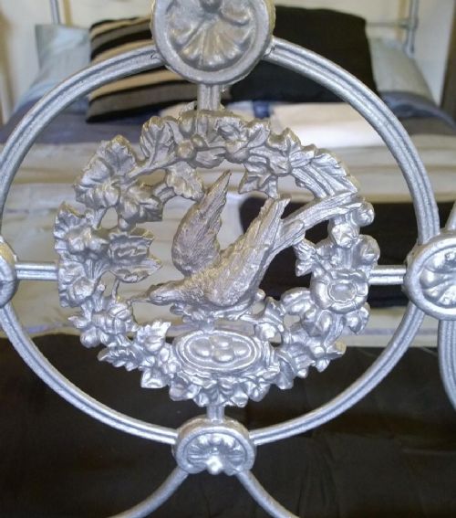 fig 1. Pretty cast iron 19th Century Bed