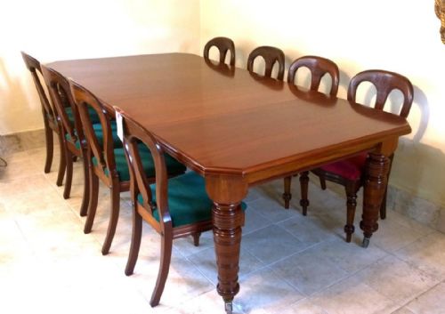 19TH C MAHOGANY 10 SEATER DINING TABLE - ADDITIONAL PHOTO 1
