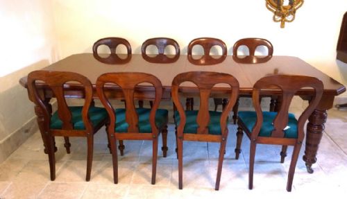 19TH C MAHOGANY 10 SEATER DINING TABLE - ADDITIONAL PHOTO 4