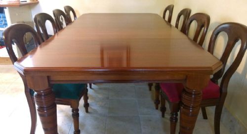 19TH C MAHOGANY 10 SEATER DINING TABLE - ADDITIONAL PHOTO 5