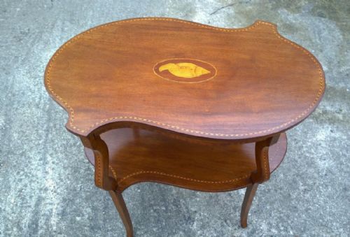Inlaid Mahogany Edwardian Occasional Table